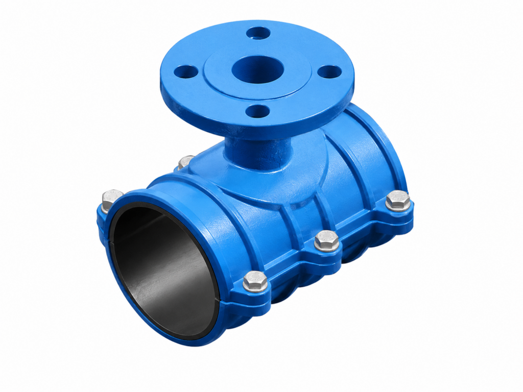 Intake ring voor PVC/PE met flensuitlaat